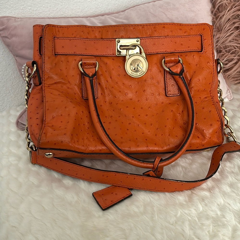 MICHAEL Michael Kors Orang Ostrich Handbag